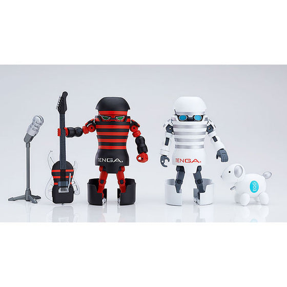TENGA Robot HARD & SOFT Special Set Figure Black White Color EGG Javelin Dog Guitar Mic