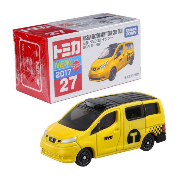 Tomica No.27 Nissan NV 200 New York City NYC Taxi Yellow Diecast Car 合金車仔的士