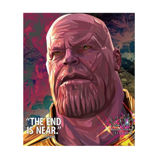 Pop Art Wall Decoration Drawing (Thanos - The end is near)
