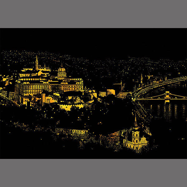 Lago Scratch Art City Night View Drawing Budapest Tourist Souvenir | UP-NEXT HK