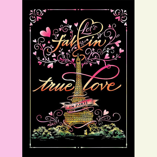 Scratch Postcard Calligraphy - Paris_Art, Fun :)_LAGO - Up-Next