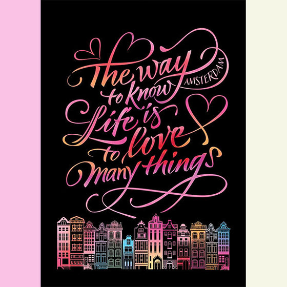 Scratch Postcard Calligraphy - Amsterdam_Art, Fun :)_LAGO - Up-Next