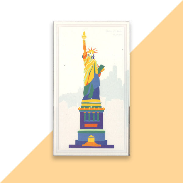World Landmark Wood DIY 3D Puzzle & Postcard New York Statue Of Liberty