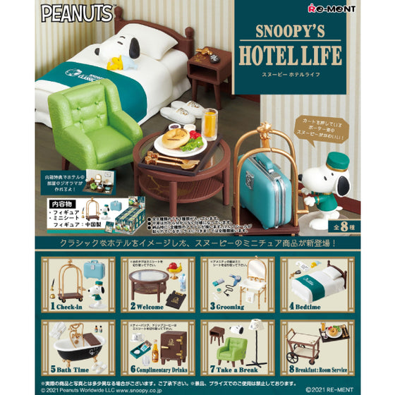 RE-MENT - SNOOPY'S HOTEL LIFE (set of 8)