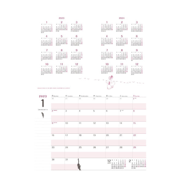2023 Schedule Book (Large Format) Ghibli series (OTR-07 My Neighbor Totoro / OCR-02 Spirited Away / OLR-04 Sky Castle Laputa / OMR-07 Witch's Takkyubin) 吉卜力 龍貓 千與千尋 天空之城 魔女宅急便