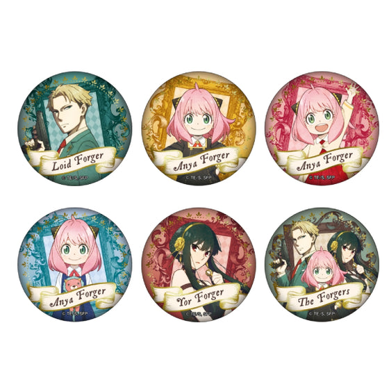 SPY×FAMILY Vintage Series Foil Stamping Can Badge (set of 6) 間諜家家酒 間諜過家家