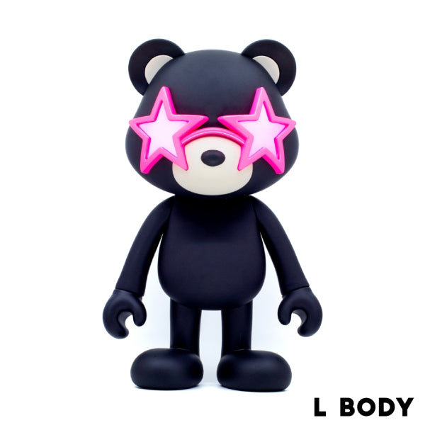 Herocross - PHANTA BEAR(BLK WITH PINK GLASSRS) 范特熊 (PHB#003B L 400% / PHB#003C M 200%)