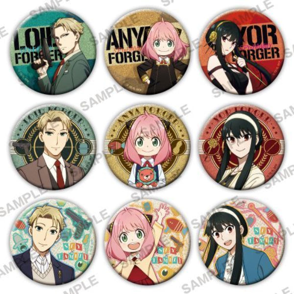 Spy x Family Kirakira Can Badge (Set of 9) 間諜家家酒