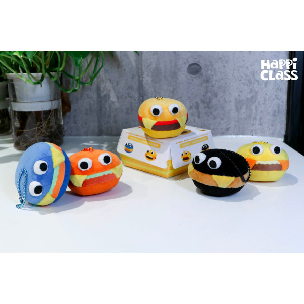 Happi Class - 7cm Burger mobile cleaner blind box (set of 6) 漢堡君