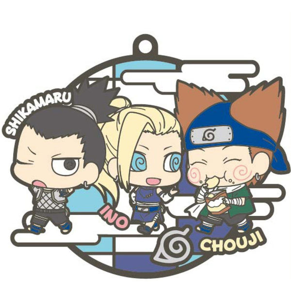 Rubber Mascot Buddycolle NARUTO three-man cell! (repeat) 火影忍者 (box of 6)