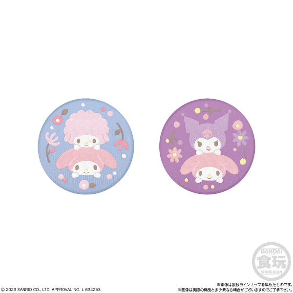SANRIO CHARACTERS BISCUITS WITH EMBROIDERY CAN BADGE (box of 12 packs)
