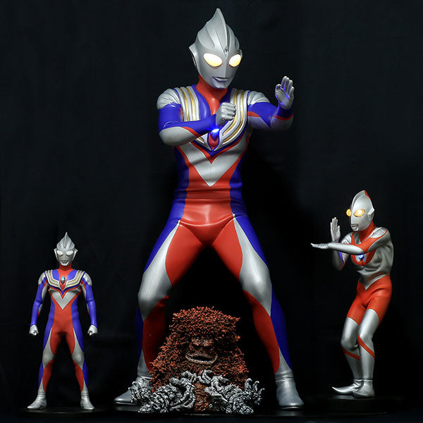 kaiyodo Art Master 3D Ultraman Tiga with LED Light Eyes 80cm Figure Q DECAYED GARAMON