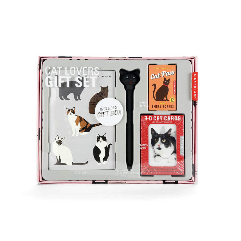 Cat Lovers Gift Set (Magnet, Poker Card, Match Box) | Up-Next HK | Toy