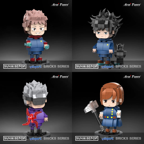 Big Head Bricks Jujutsu Kaisen (Yuji Itadori / Megumi Fushiguro / Satoru Gojo / Nobara Kugisaki) 咒術迴戰 積木
