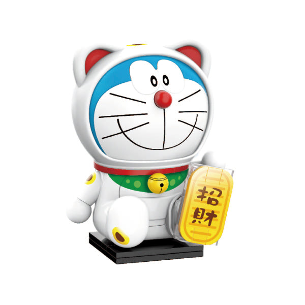 Qman - Doraemon-Lucky 多啦A夢 叮噹 招財貓 圓頭 積木