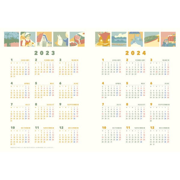 2023 Schedule Book Ghibli series (WTR-55 My Neighbor Totoro / WMR-20 Witch's Takkyubin) 吉卜力 龍貓 魔女宅急便