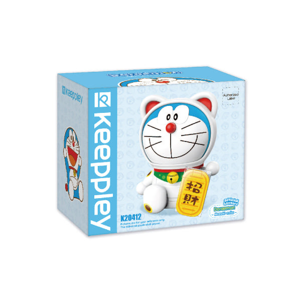 Qman - Doraemon-Lucky 多啦A夢 叮噹 招財貓 圓頭 積木