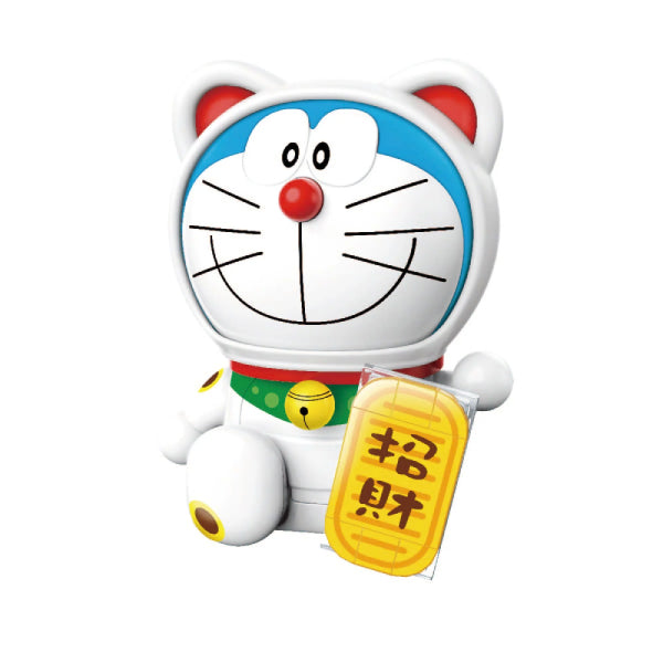 Qman - Doraemon-Lucky 多啦A夢 叮噹 招財貓 圓頭 積木