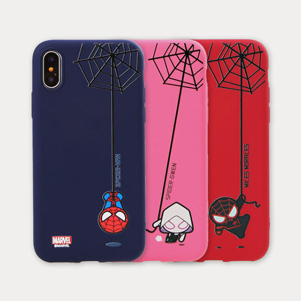 Marvel Spiderman/Gwen/Miles Pocket Hero Color Jelly Soft iPhone Case
