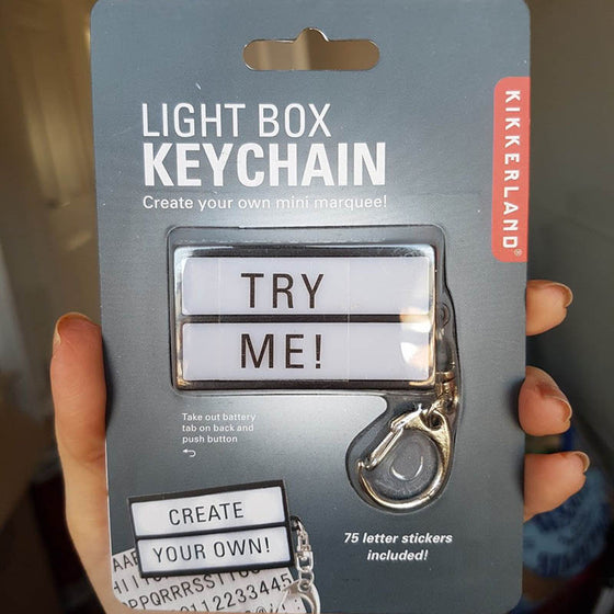 Personalized marquee backlight light box Keychain | DIY | Up-Next HK
