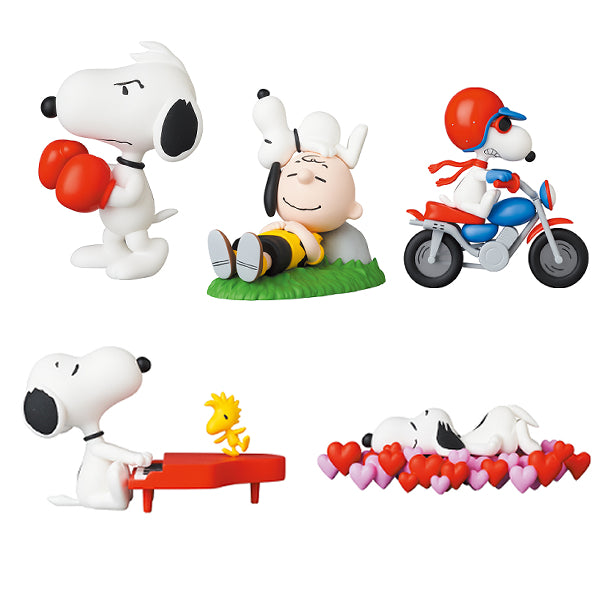 UDF 史努比 Snoopy series 13 (Boxing Snoopy / Napping Charlie Brown & Snoopy / Motocross Snoopy / Pianist Snoopy / Full of heart Snoopy)